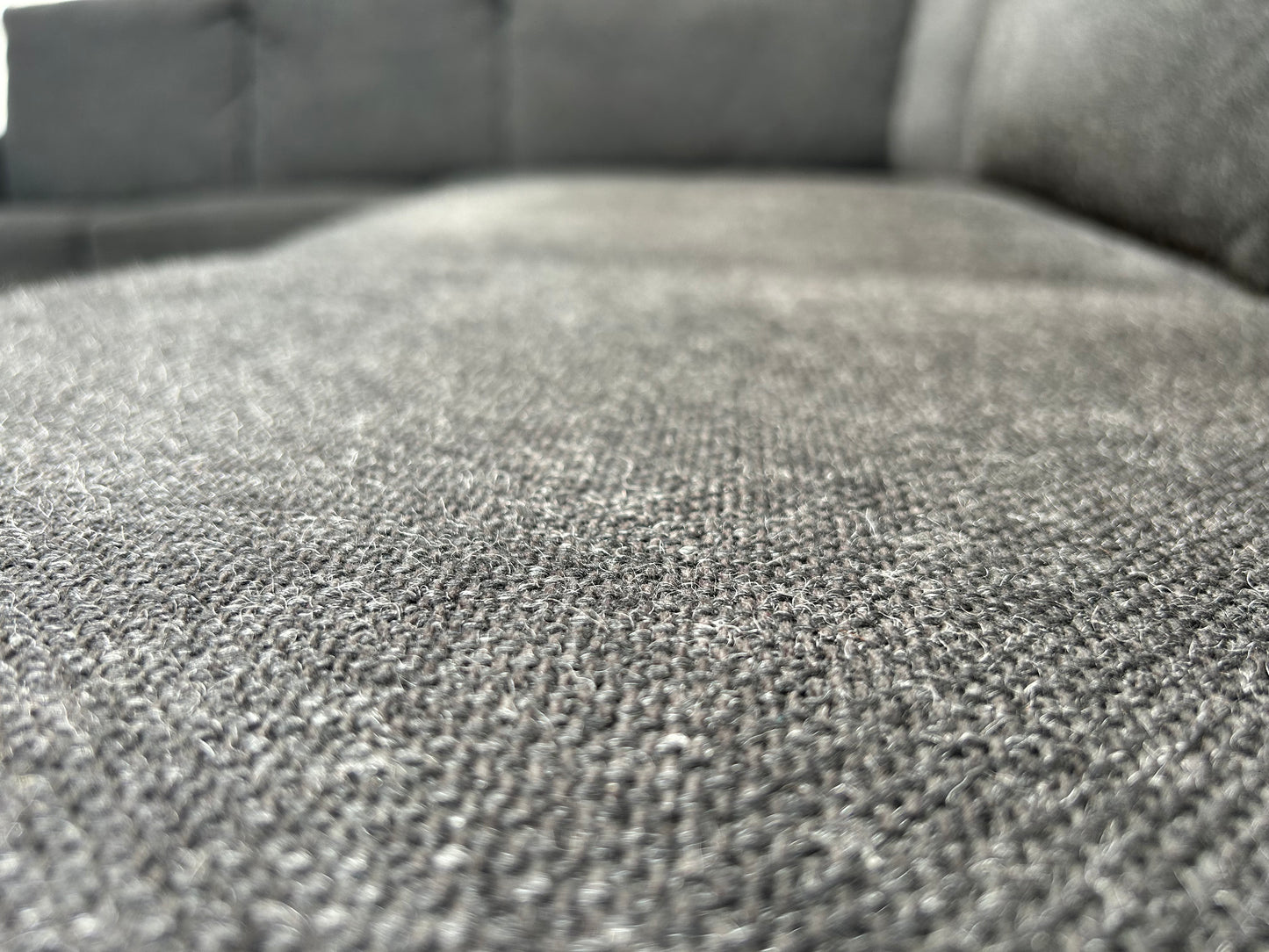 Zwarte Hoekbank ~ Vaste Kussens