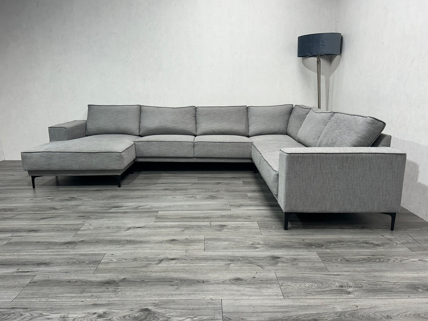 Licht Grijze U Bank ~ Losse Rugkussens Met Afneembare Hoezen
