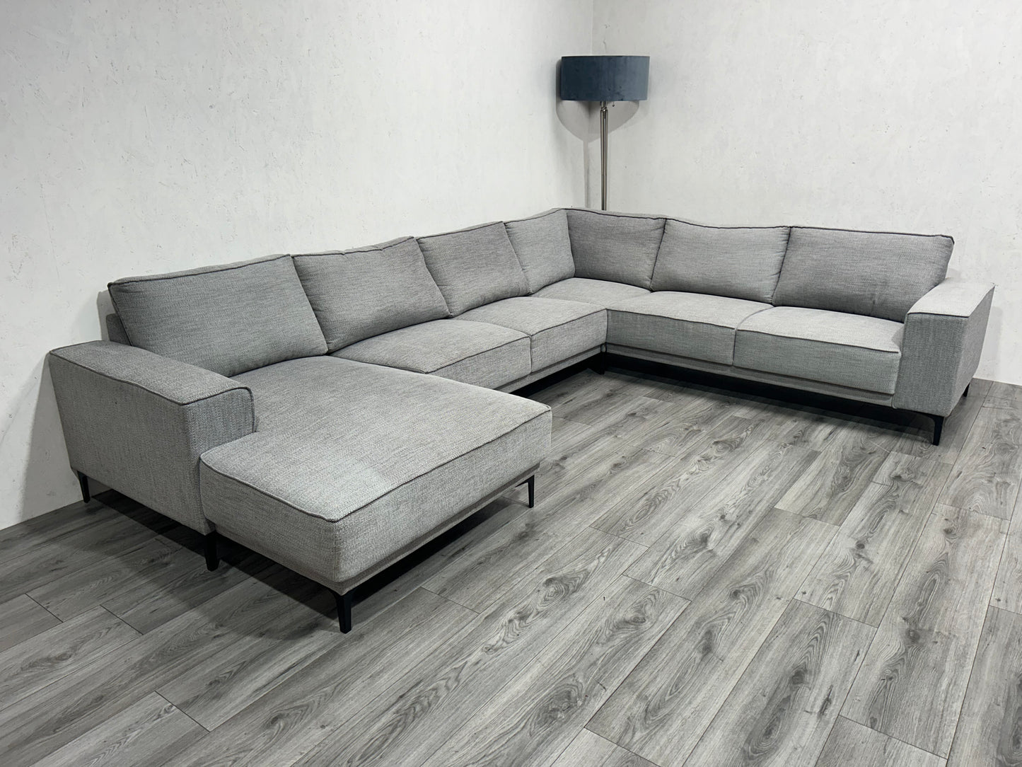 Licht Grijze U Bank ~ Losse Rugkussens Met Afneembare Hoezen