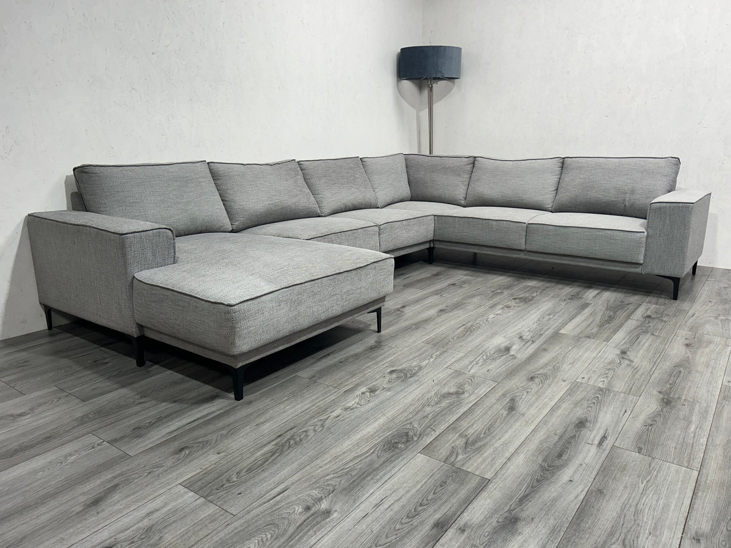 Licht Grijze U Bank ~ Losse Rugkussens Met Afneembare Hoezen