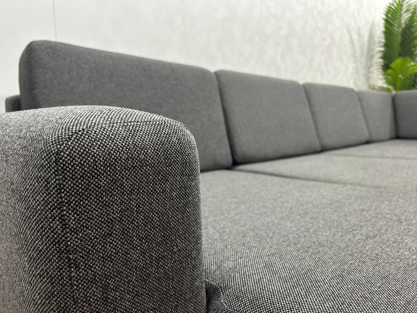 Antraciet U Bank ~ Losse Rugkussens Met Afneembare Hoezen