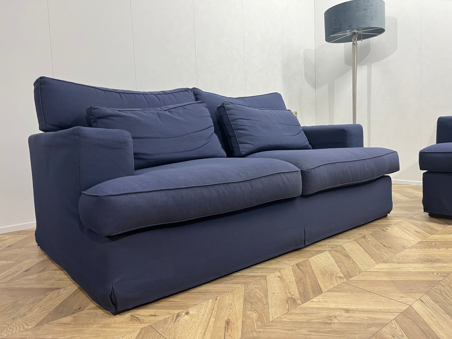Blauwe Banken Set ~ Losse Kussens Met Afneembare Hoezen