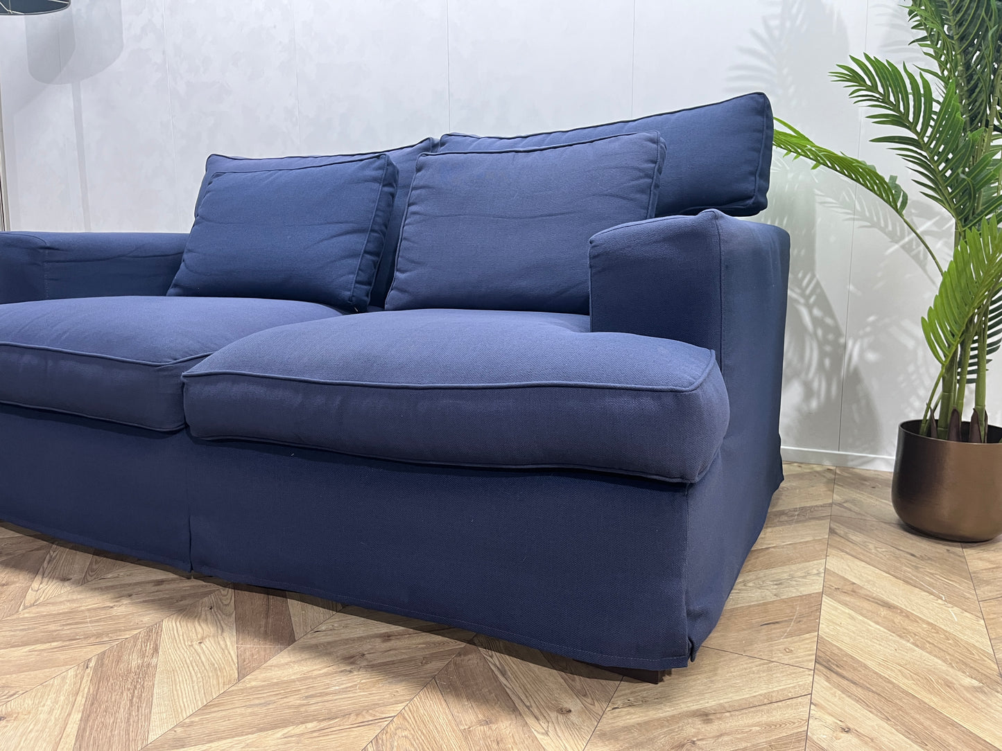 Blauwe Banken Set ~ Losse Kussens Met Afneembare Hoezen