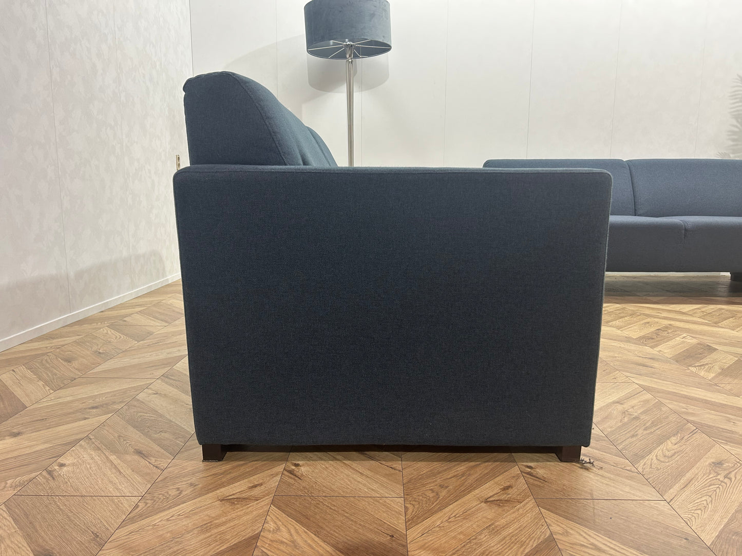 Donker Blauwe Banken Set ~ Vaste Kussens