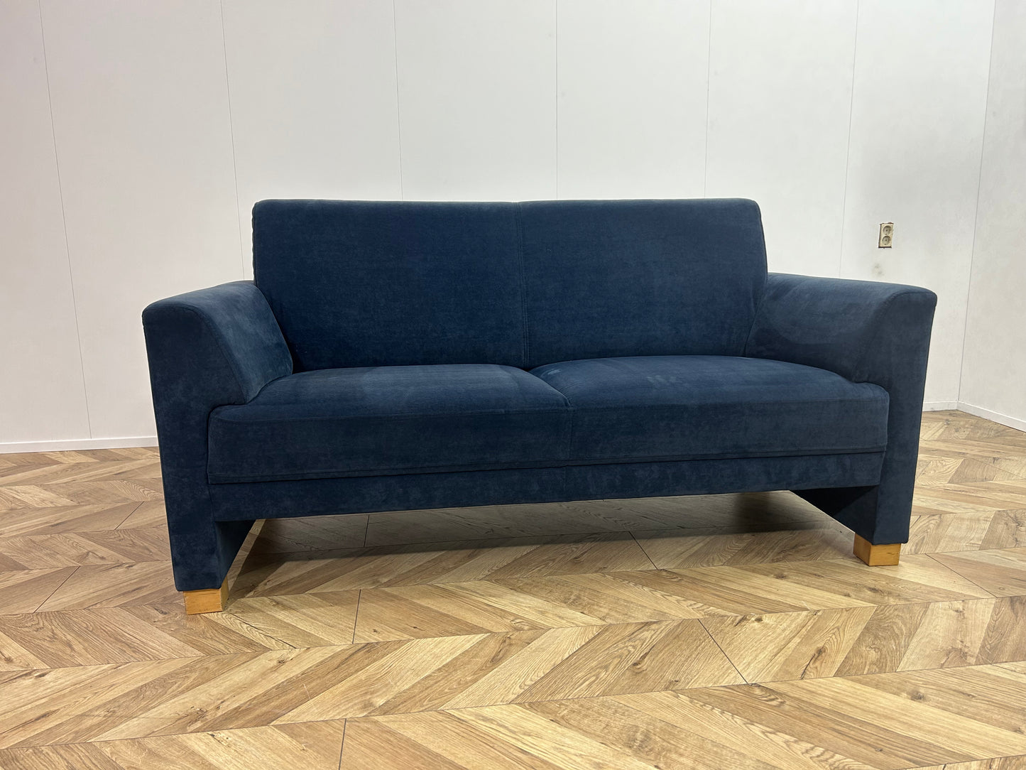 Donker Blauwe Banken Set Inc. Fauteuil ~ Vaste Kussens