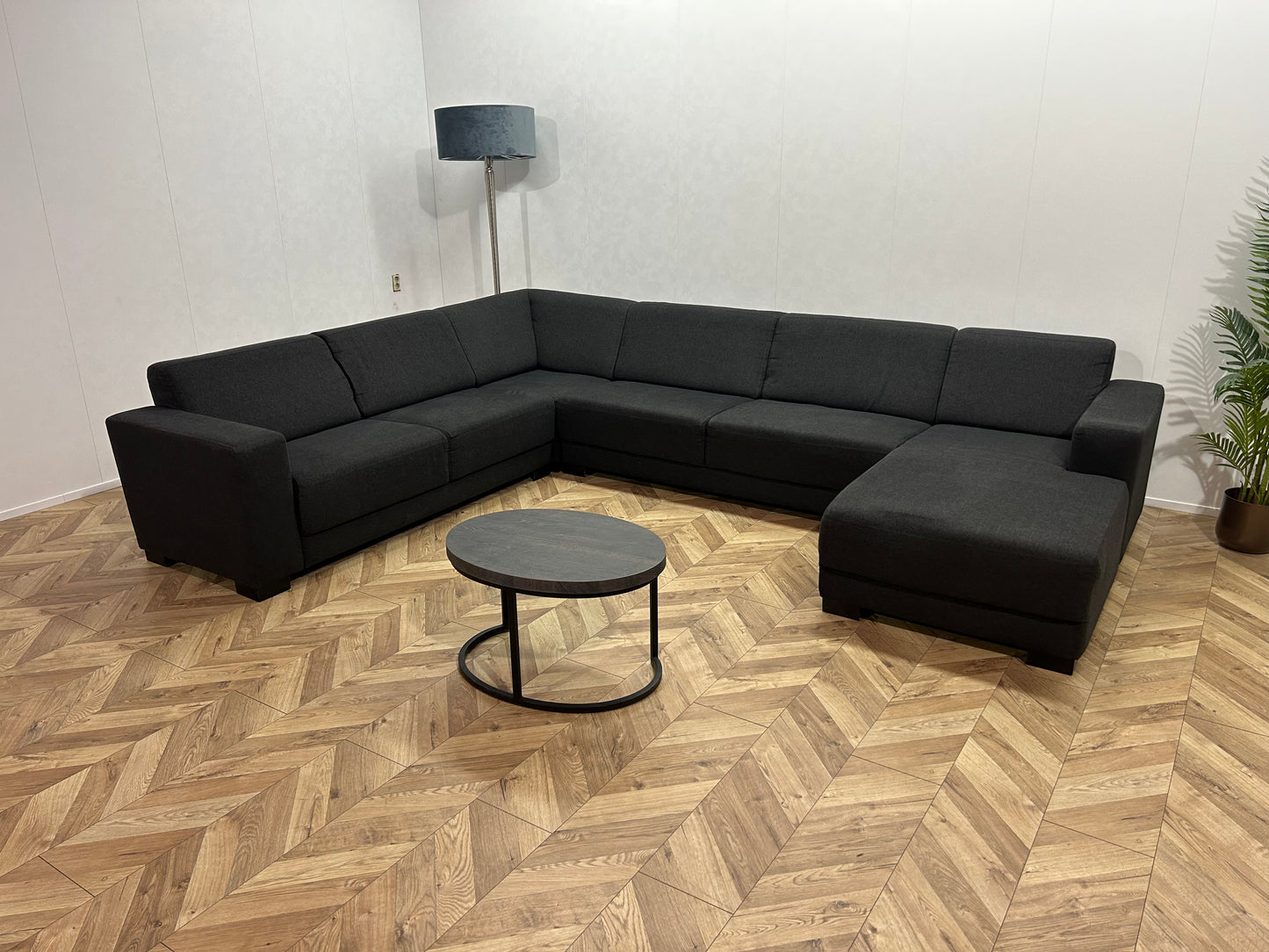 Antraciet U Bank ~ Vaste Kussens