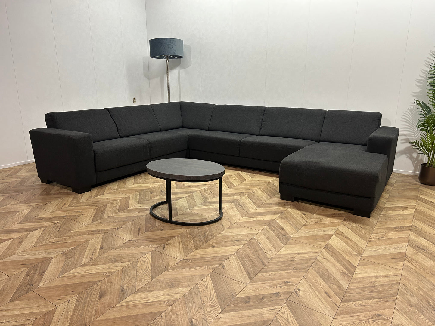 Antraciet U Bank ~ Vaste Kussens