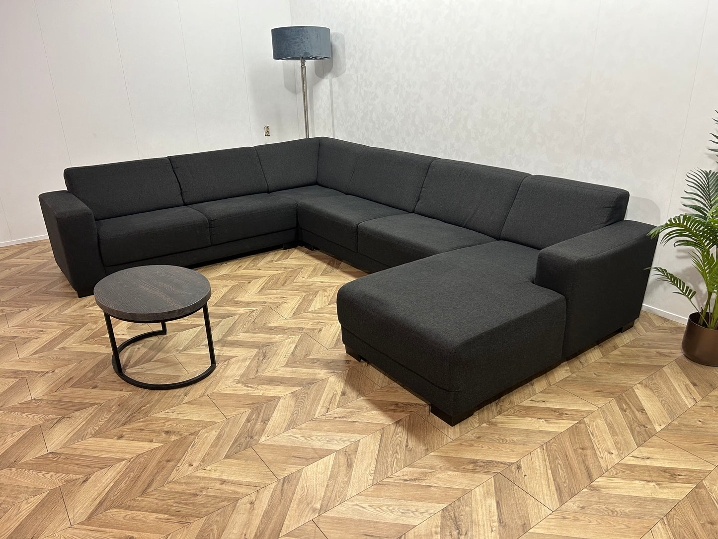 Antraciet U Bank ~ Vaste Kussens