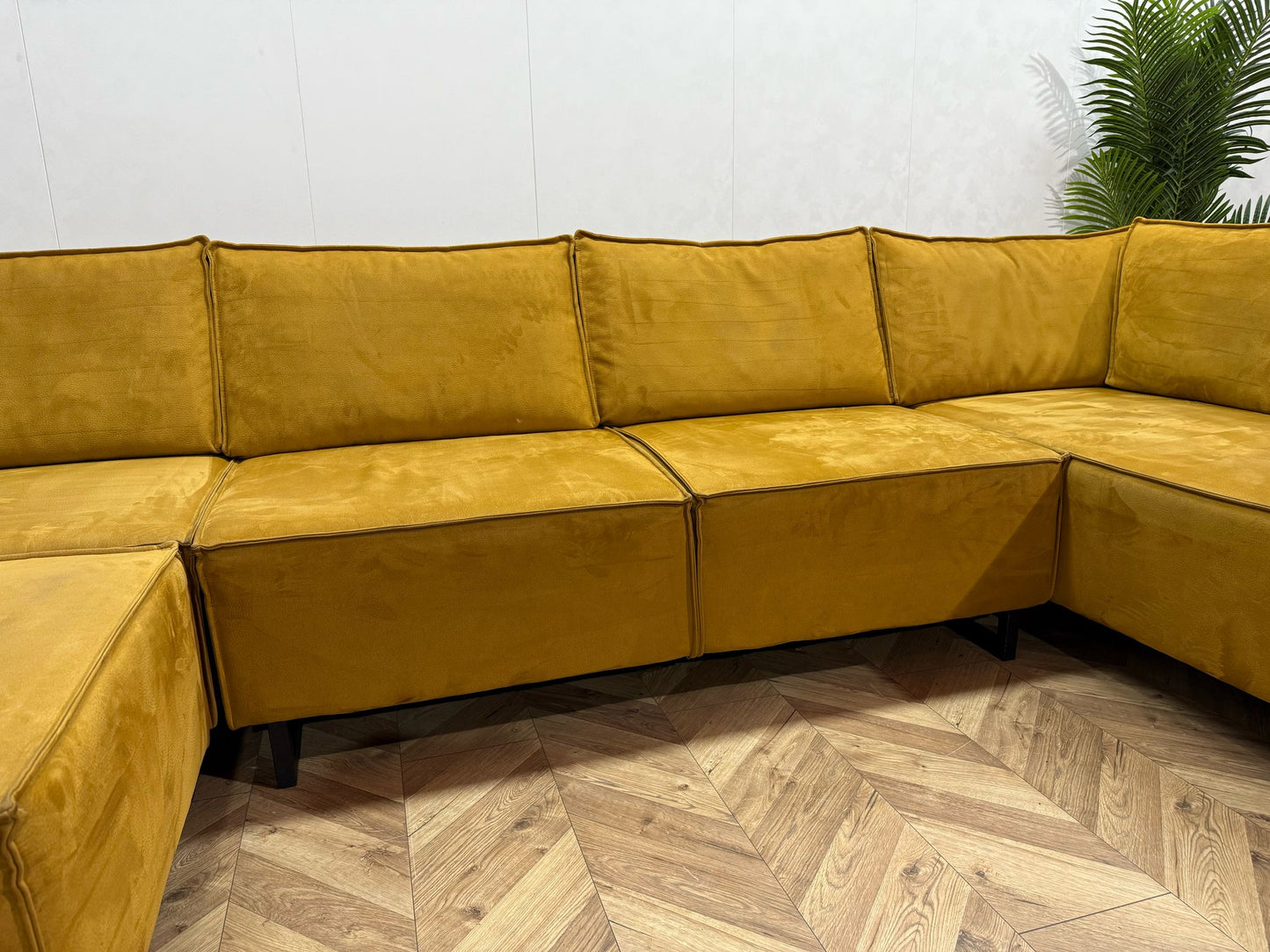 Oker Gele U Bank ~ Losse Rugkussens Met Afneembare Hoezen