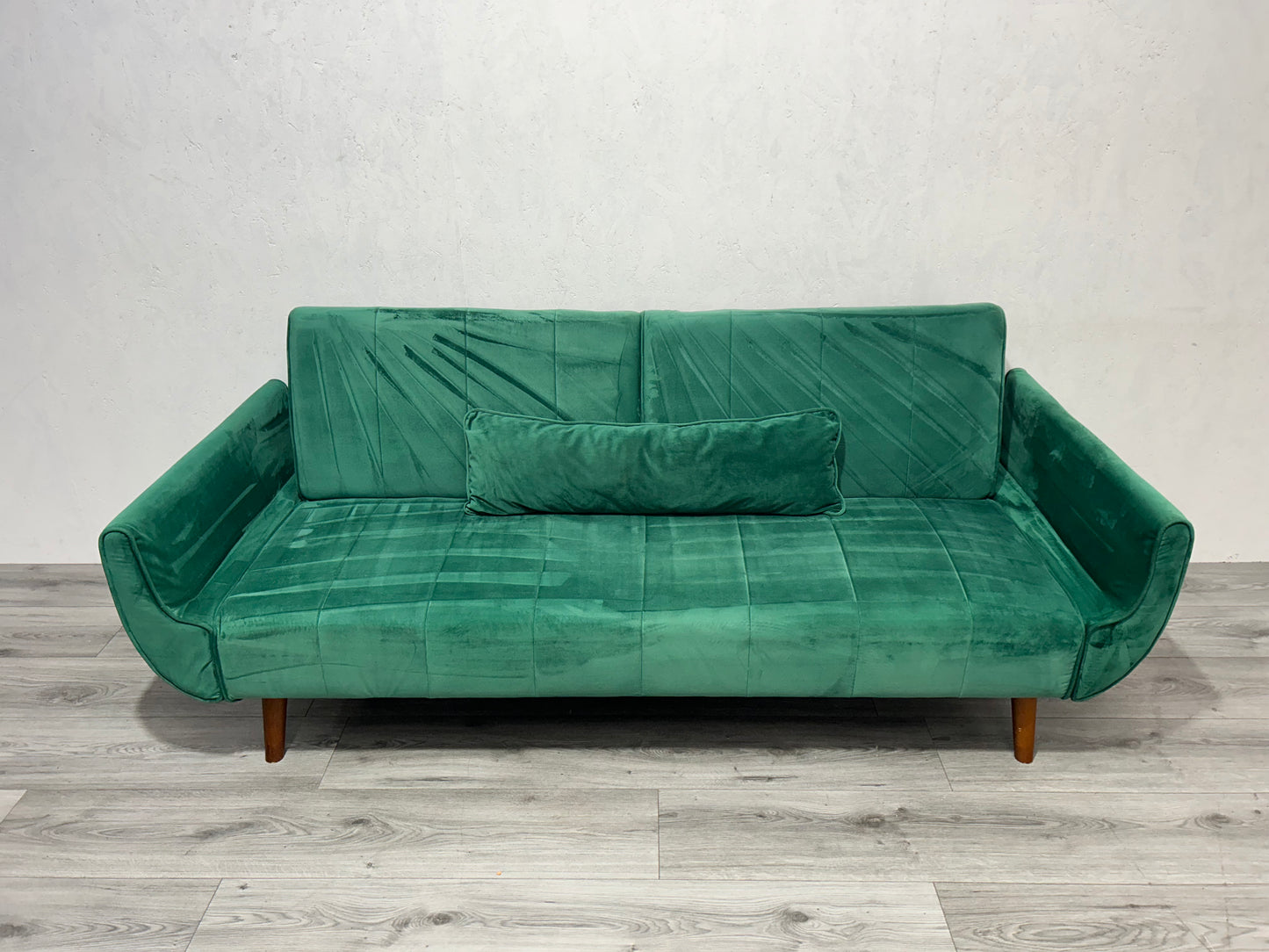 Velvet Groene 2,5-Zits Bank ~ Slaapfunctie
