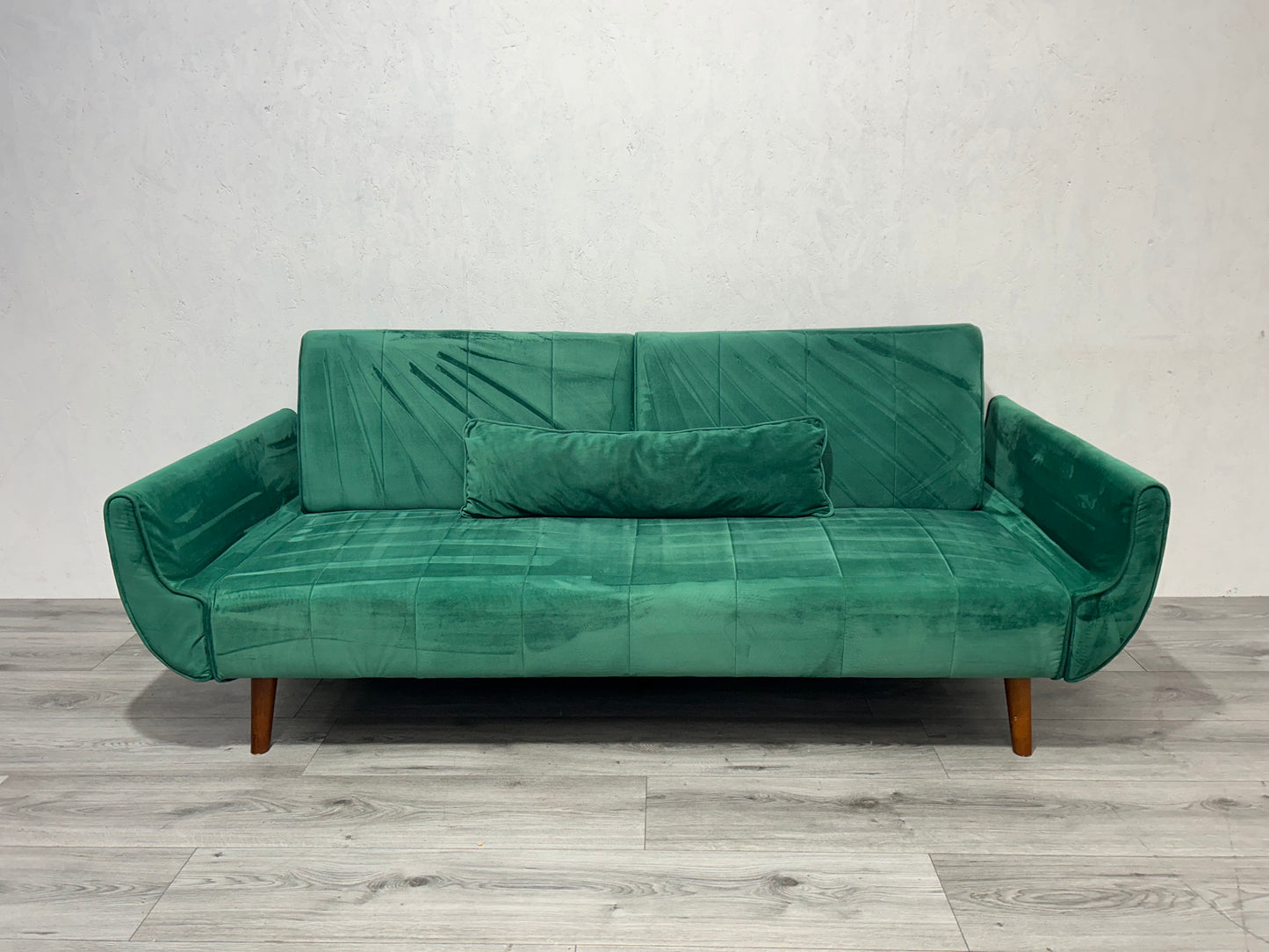 Velvet Groene 2,5-Zits Bank ~ Slaapfunctie