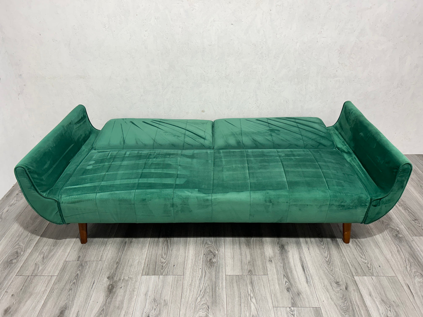 Velvet Groene 2,5-Zits Bank ~ Slaapfunctie