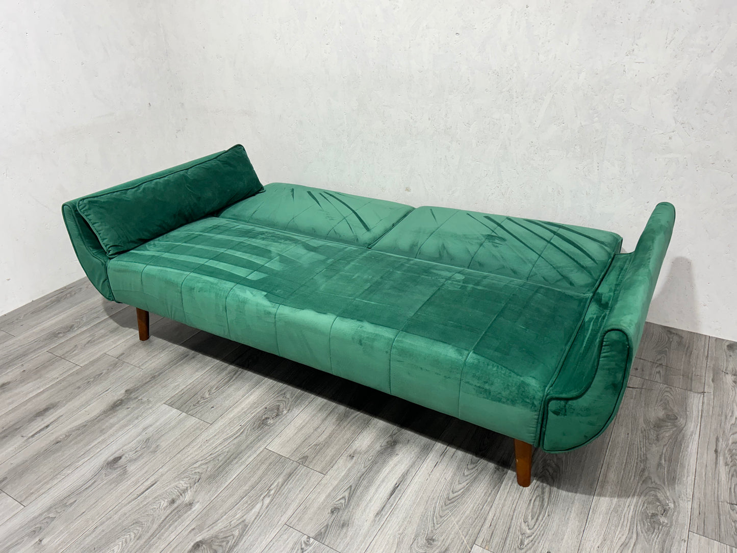 Velvet Groene 2,5-Zits Bank ~ Slaapfunctie