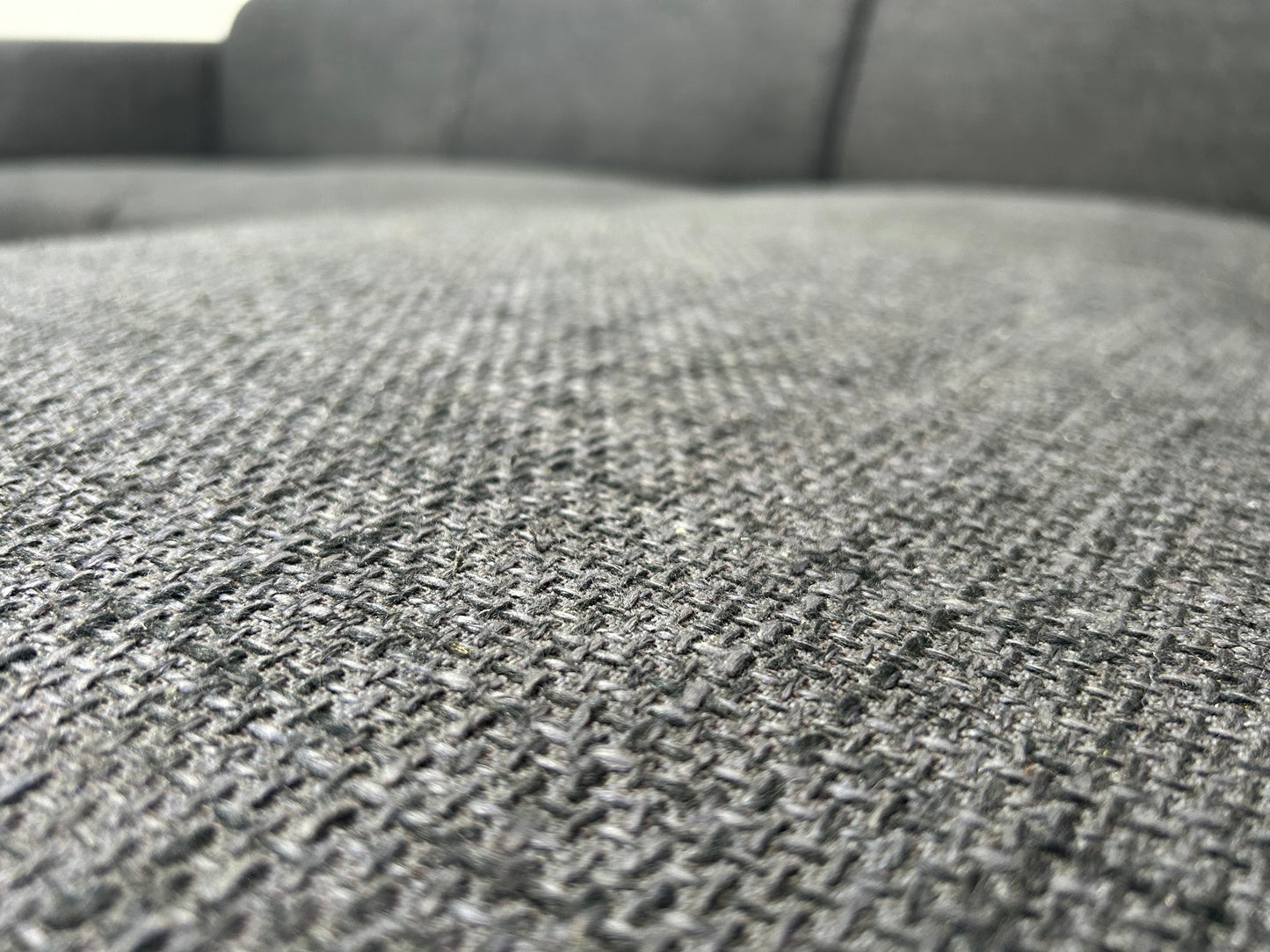 Antraciet Hoekbank ~ Vaste Kussens