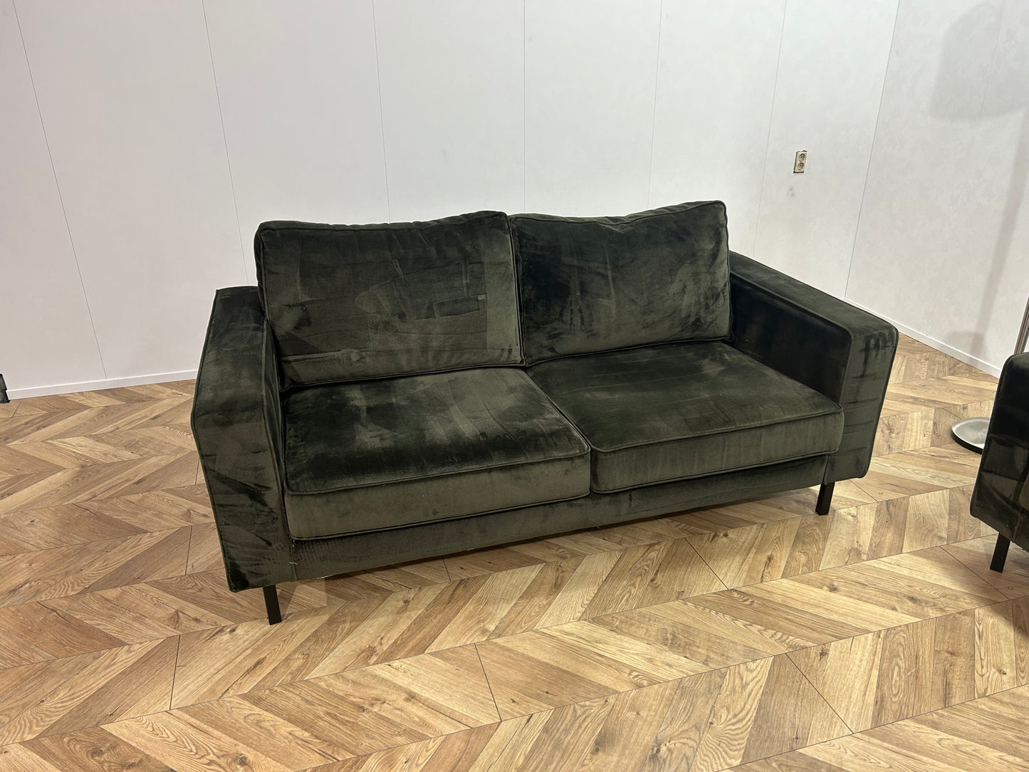 WOOOD Donker Groene Velvet Banken Set ~ Nieuwstaat
