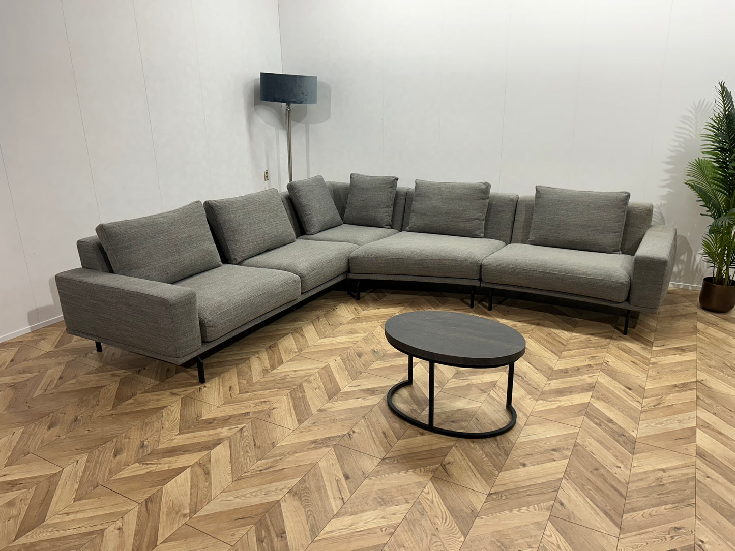 Montèl Grijze Design Hoekbank ~ Losse Kussens Met Afneembare Hoezen