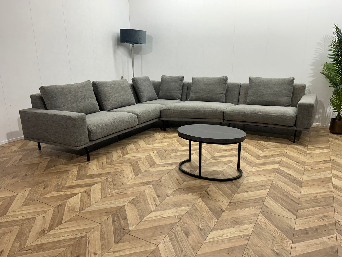 Montèl Grijze Design Hoekbank ~ Losse Kussens Met Afneembare Hoezen