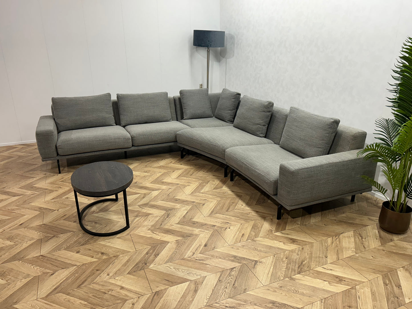 Montèl Grijze Design Hoekbank ~ Losse Kussens Met Afneembare Hoezen