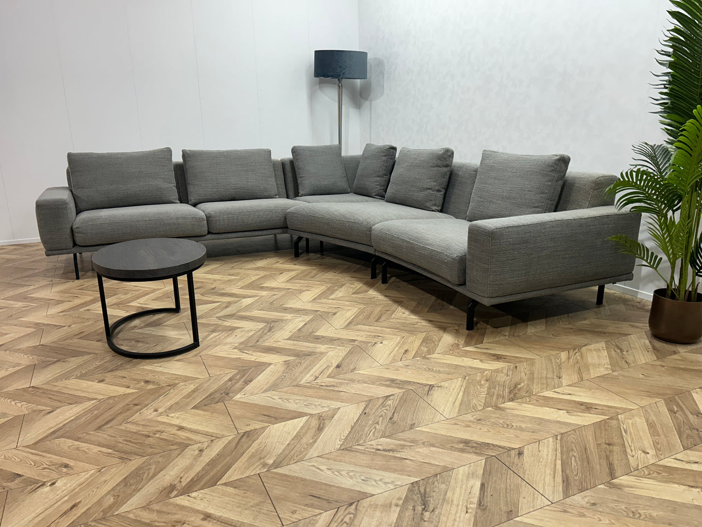 Montèl Grijze Design Hoekbank ~ Losse Kussens Met Afneembare Hoezen