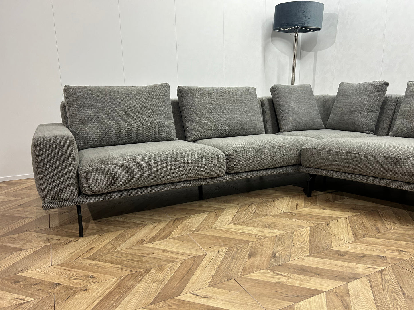 Montèl Grijze Design Hoekbank ~ Losse Kussens Met Afneembare Hoezen