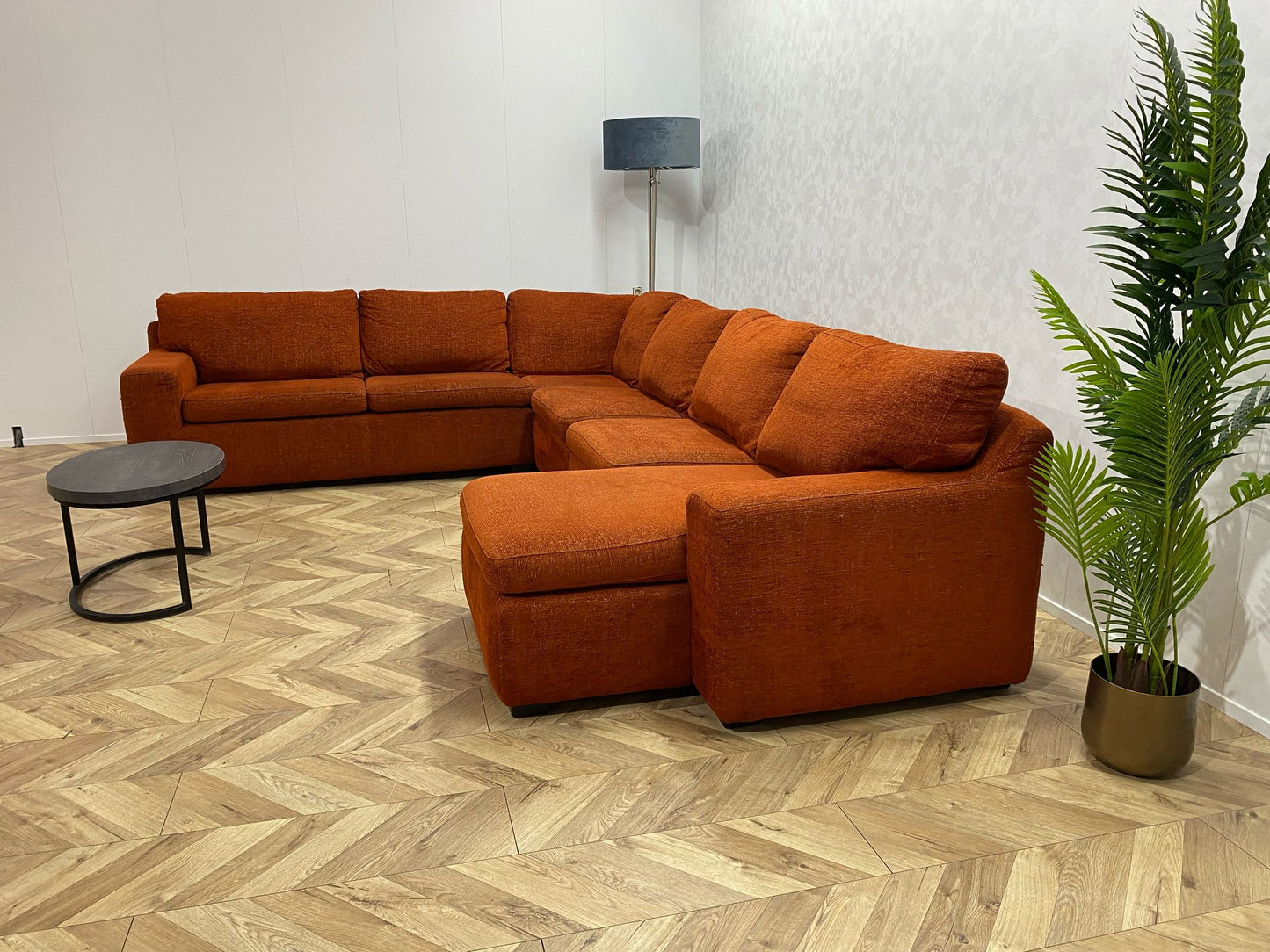 Cognac Bruine U Bank ~ Losse Rugkussens Met Afneembare Hoezen