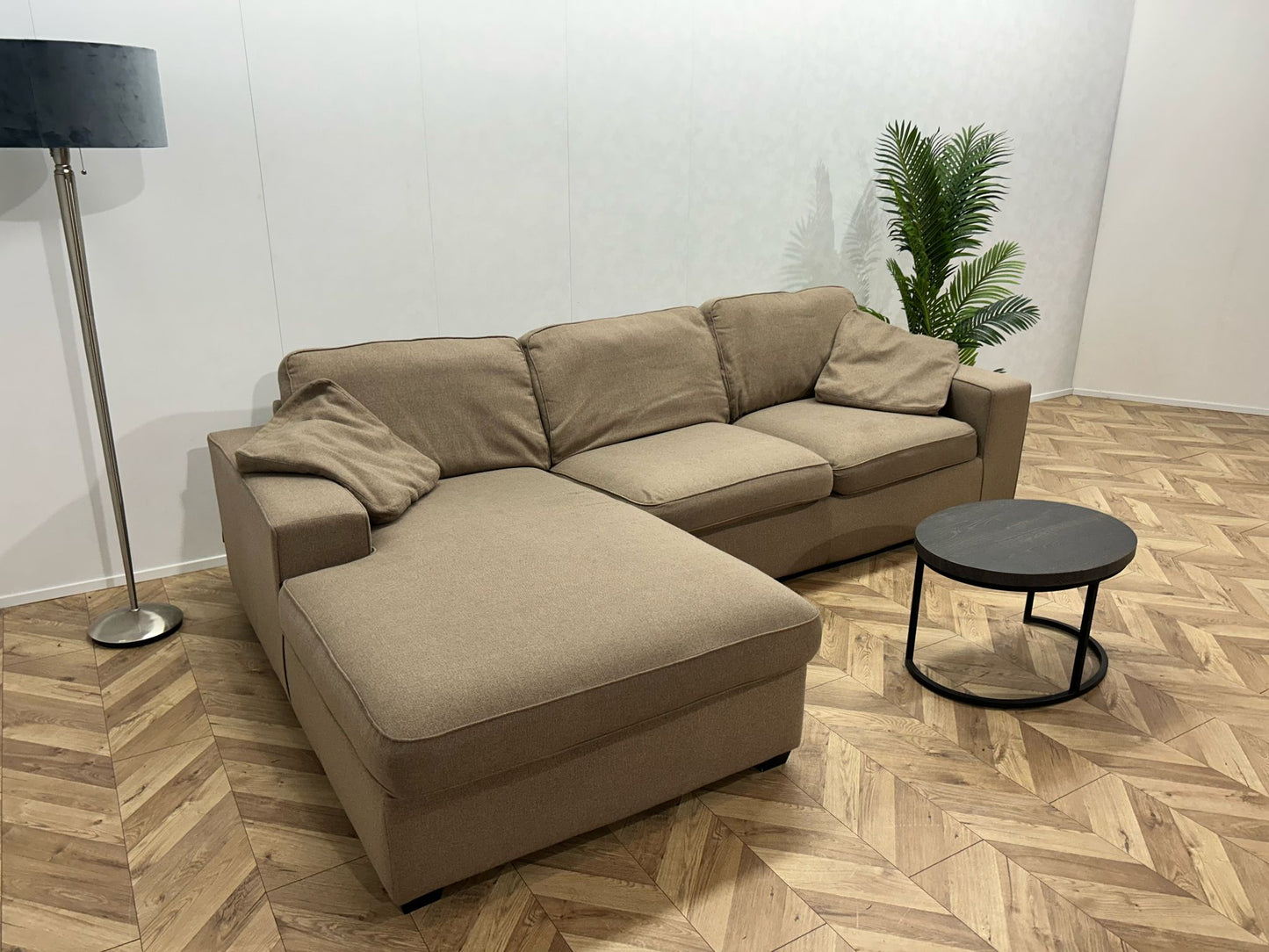 Beige Hoekbank ~ Losse Kussens Met Afneembare Hoezen