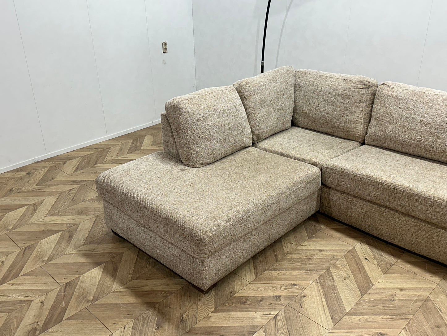 Licht Beige Hoekbank ~ Losse Kussens Met Afneembare Hoezen
