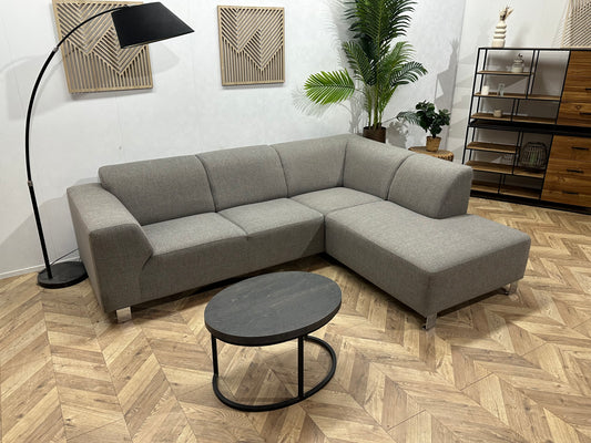 Grijze Hoekbank ~ Vaste Kussens