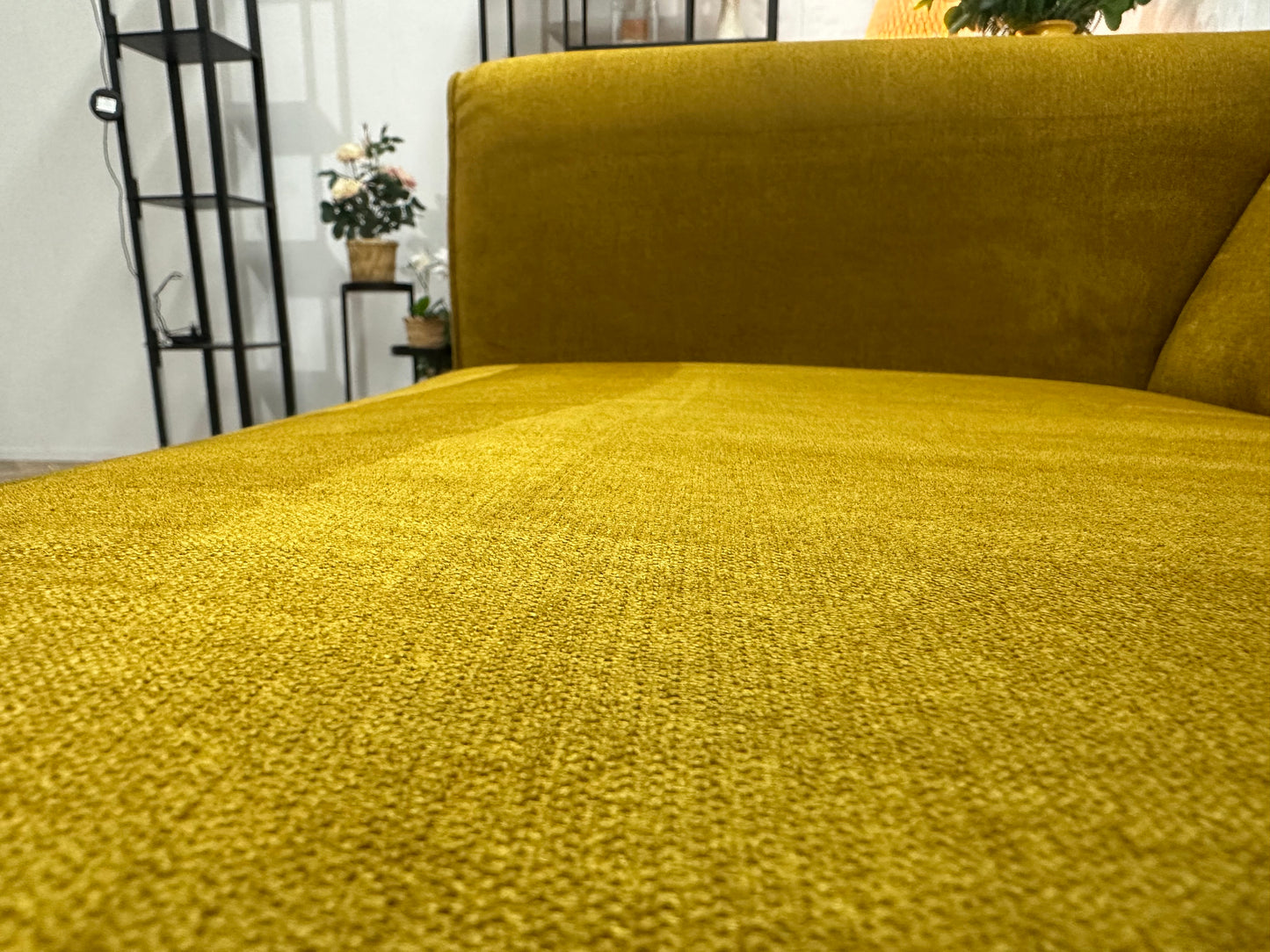 Xooon Gele Suède Stoffen 2.5-Zits Bank ~ Vaste Kussens