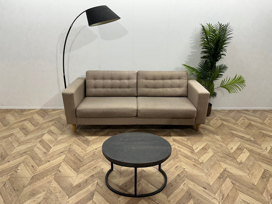 Beige 2.5-Zits Bank ~ Losse Kussens Met Afneembare Hoezen