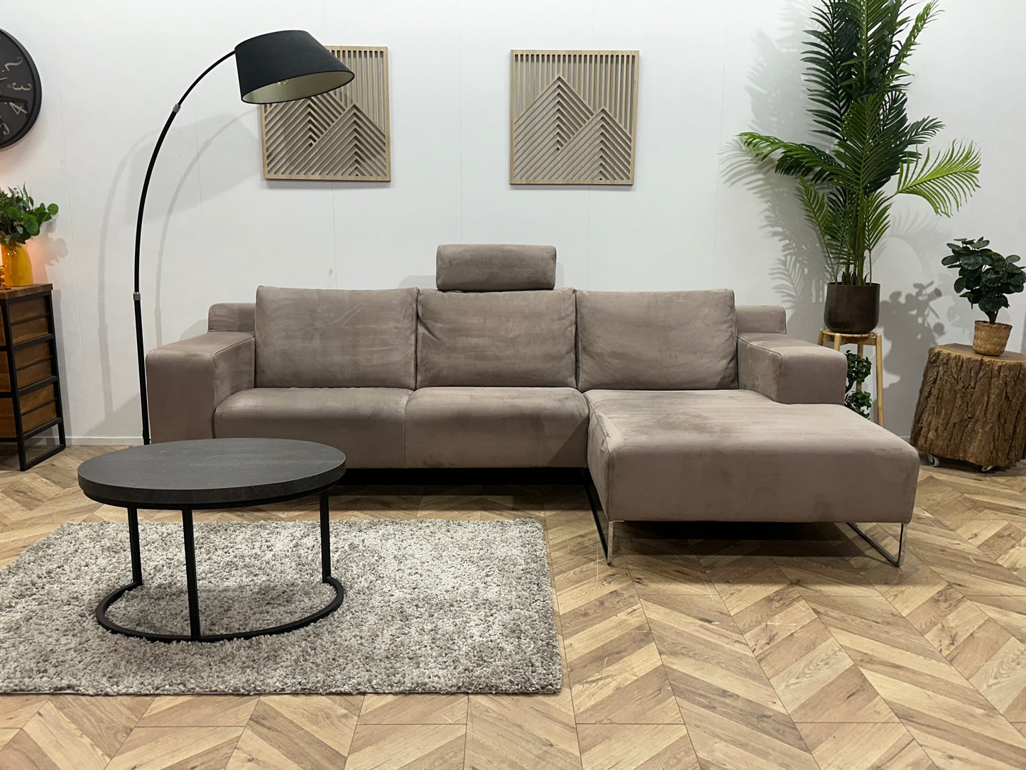 Montèl Licht Bruine Hoekbank ~ Nieuwstaat