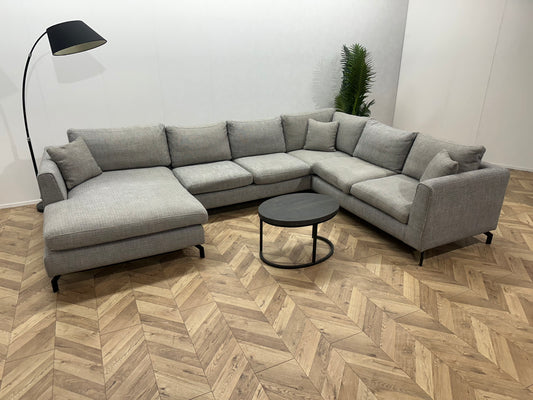 Licht Grijze U Bank ~ Losse Kussens Met Afneembare Hoezen
