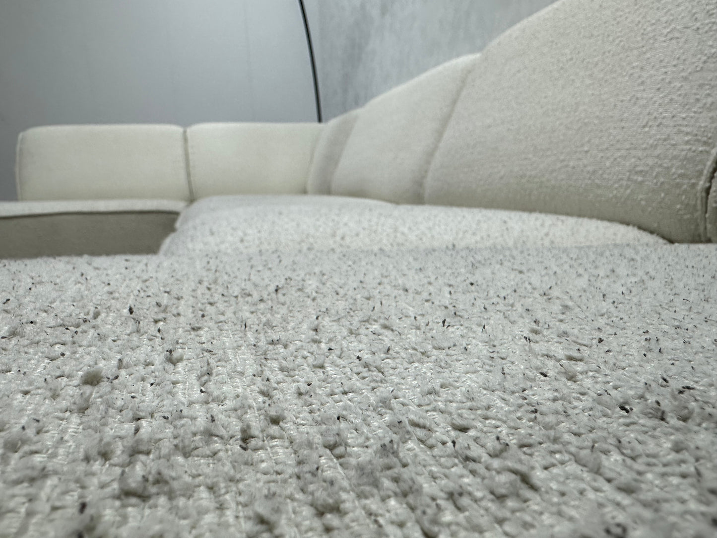 Witte Bouclé Stoffen U Bank ~ Vaste Kussens