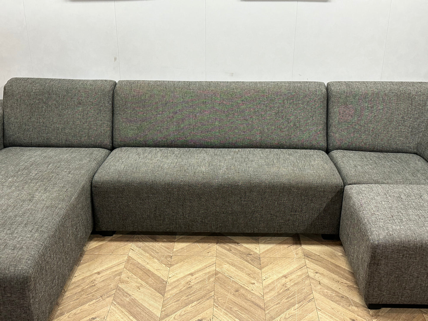 Grijze U Bank ~ Vaste Kussens