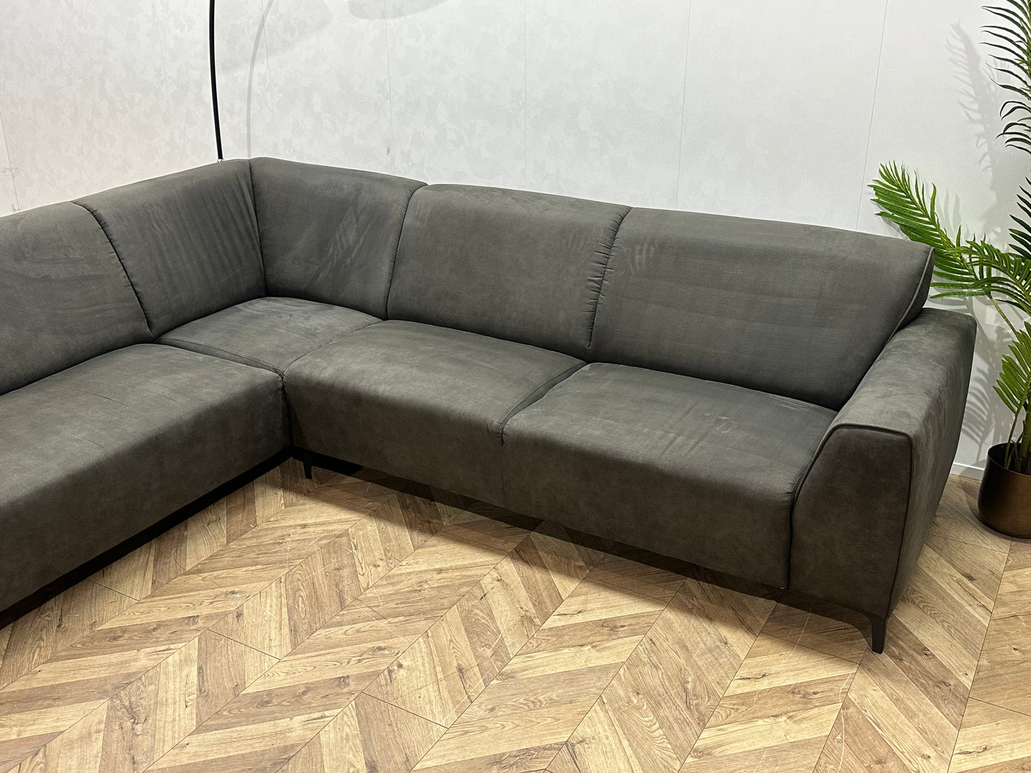 Antraciet Suède Stoffen Hoekbank