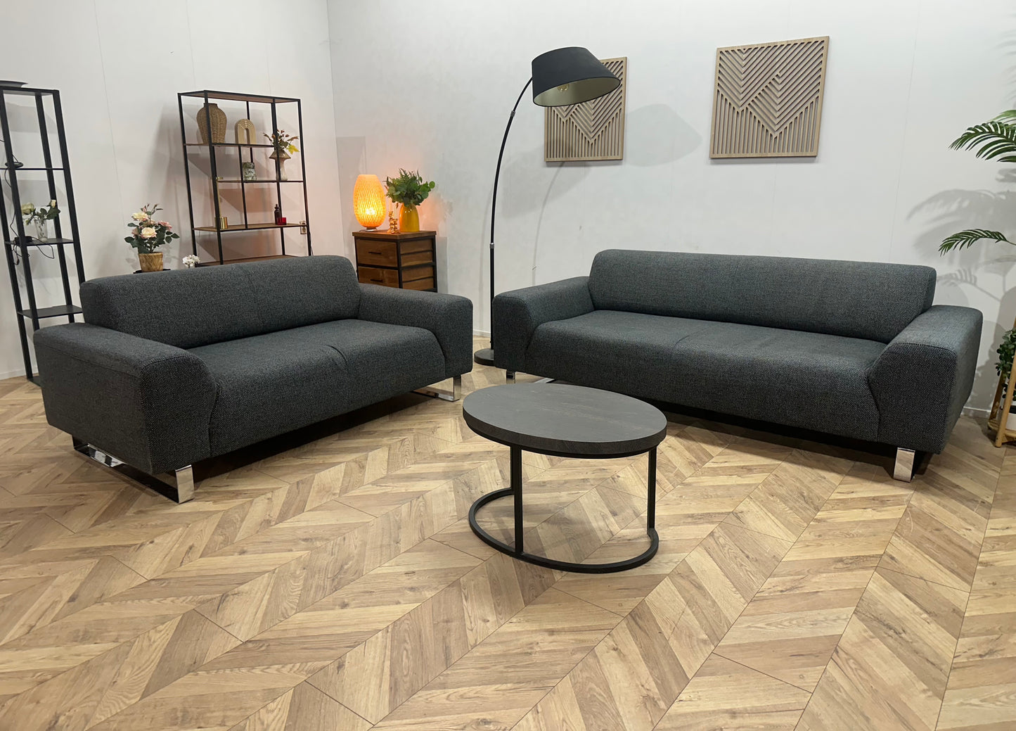 Montèl Grijze Banken Set ~ Vaste Kussens