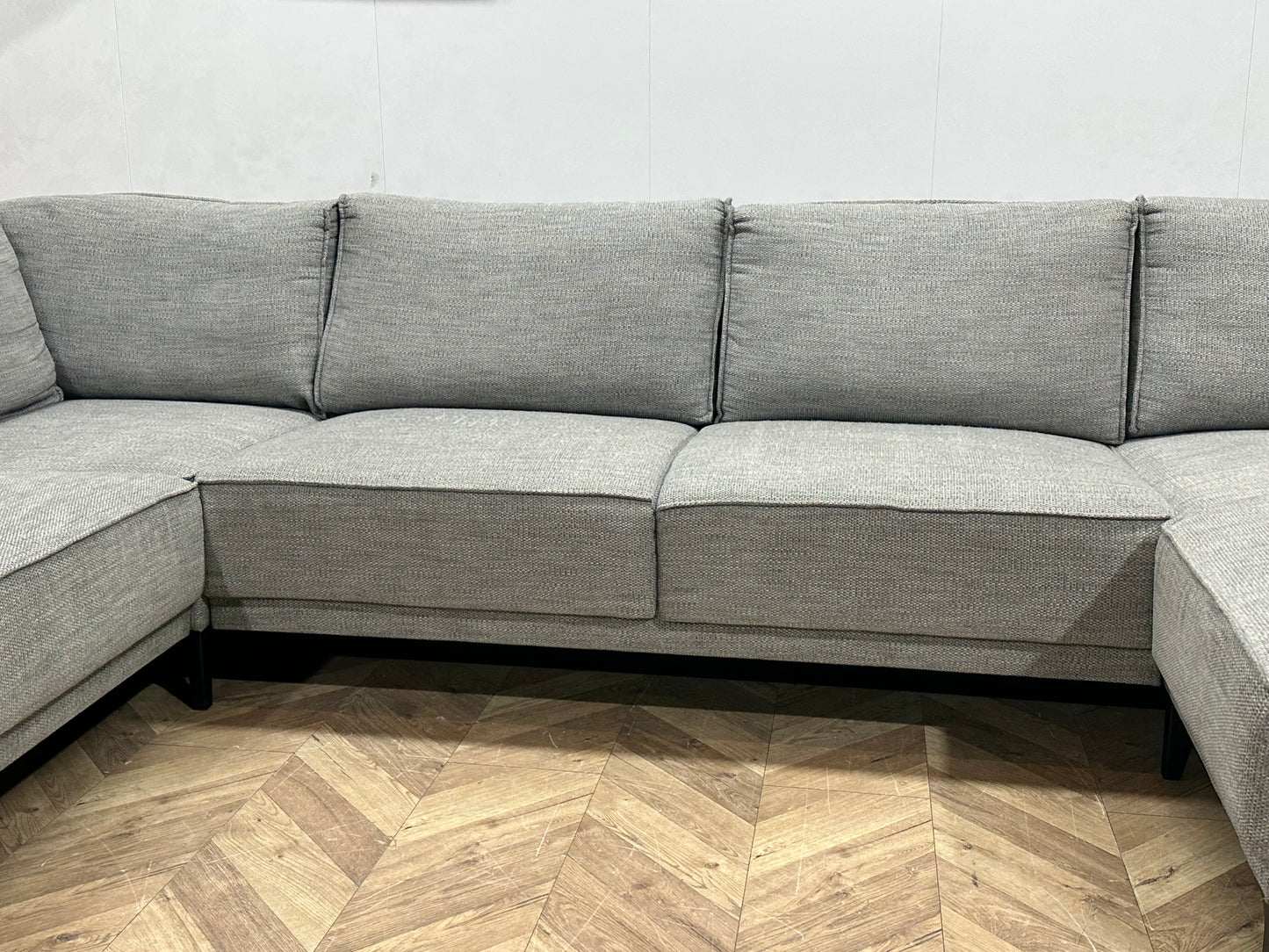 Licht Grijze U Bank ~ Losse Rugkussens Met Afneembare Hoezen