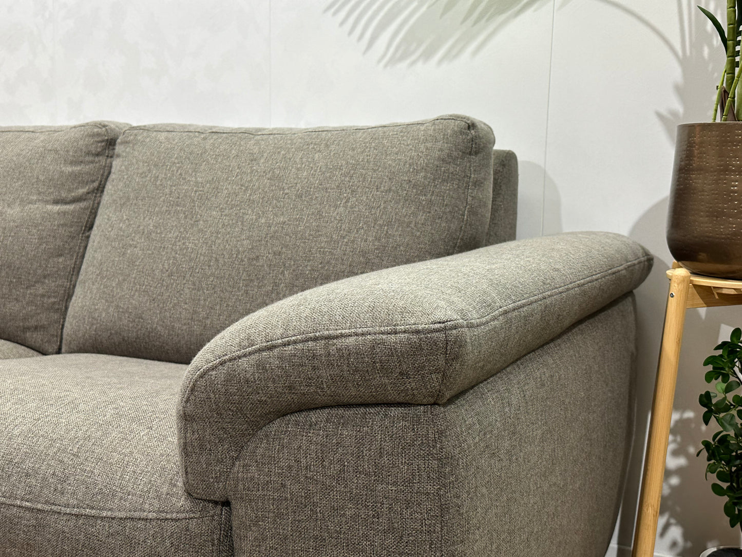 Grijze Hoekbank ~ Vaste Kussens