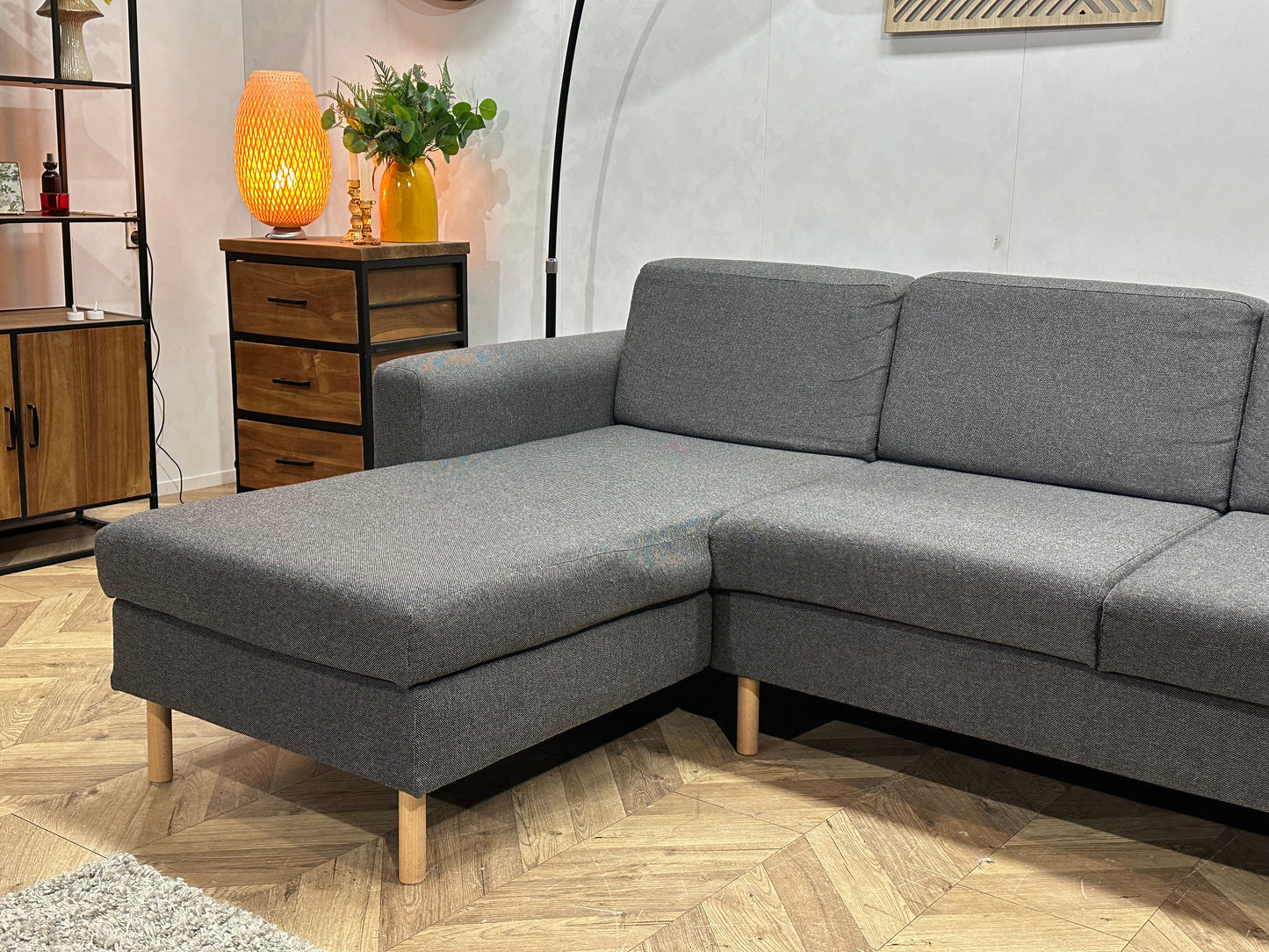 Grijze U Bank ~ Losse Rugkussens Met Afneembare Hoezen