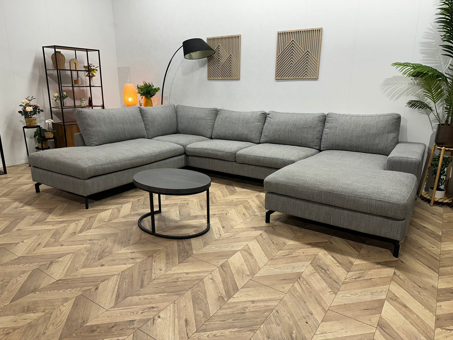 Montèl Licht Grijze U Bank ~ Losse Kussens Met Afneembare Hoezen