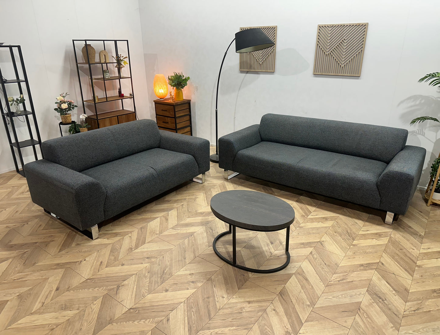 Montèl Grijze Banken Set ~ Vaste Kussens