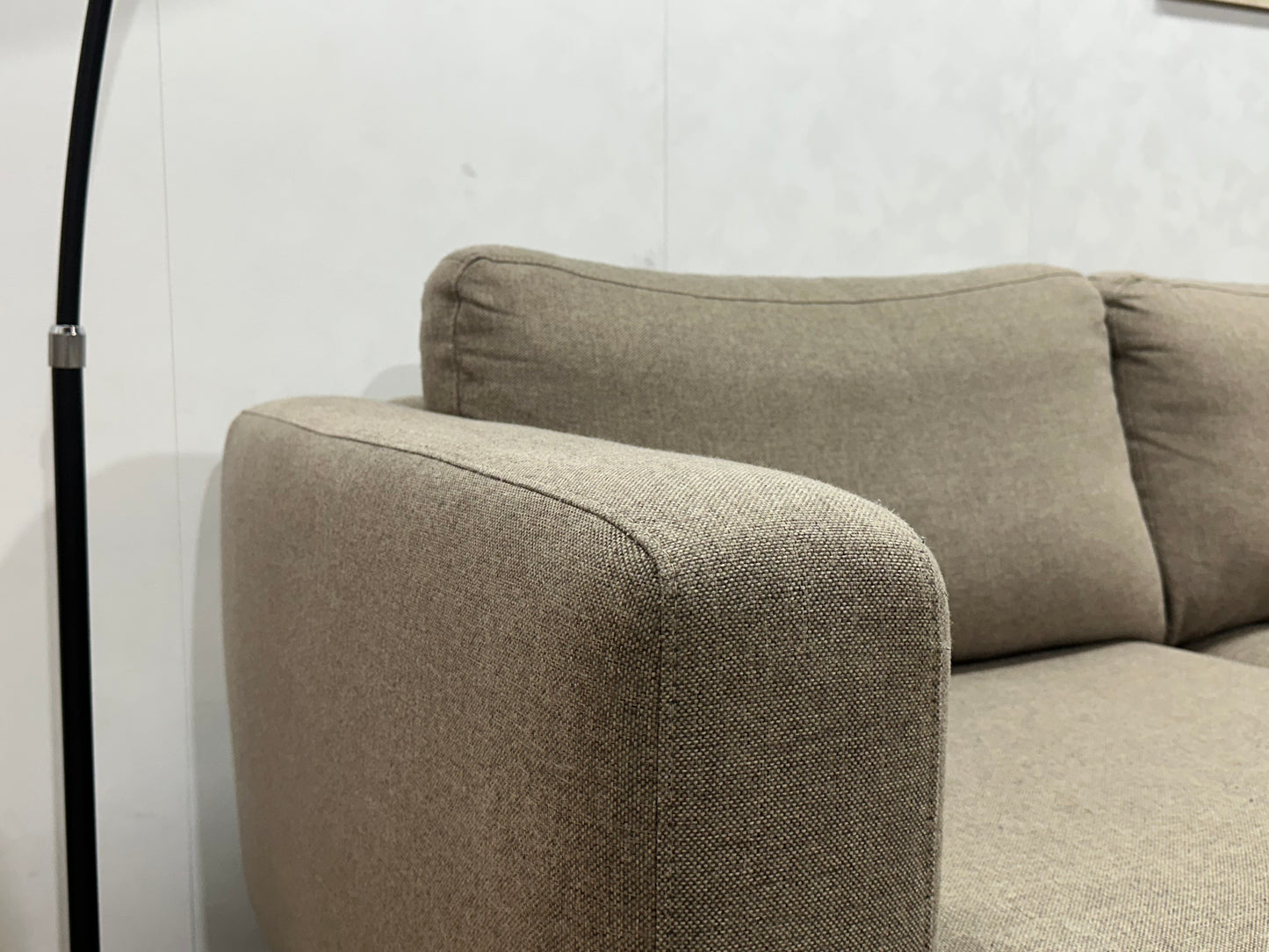 Beige/Grijze Hoekbank ~ Losse Kussens Met Afneembare Hoezen