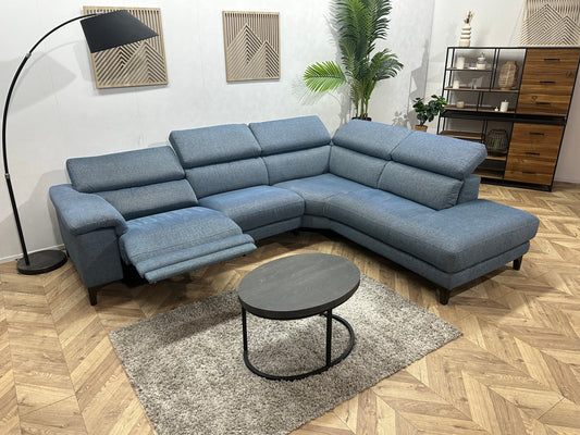 Licht Blauwe Hoekbank ~ Elektrisch Verstelbaar