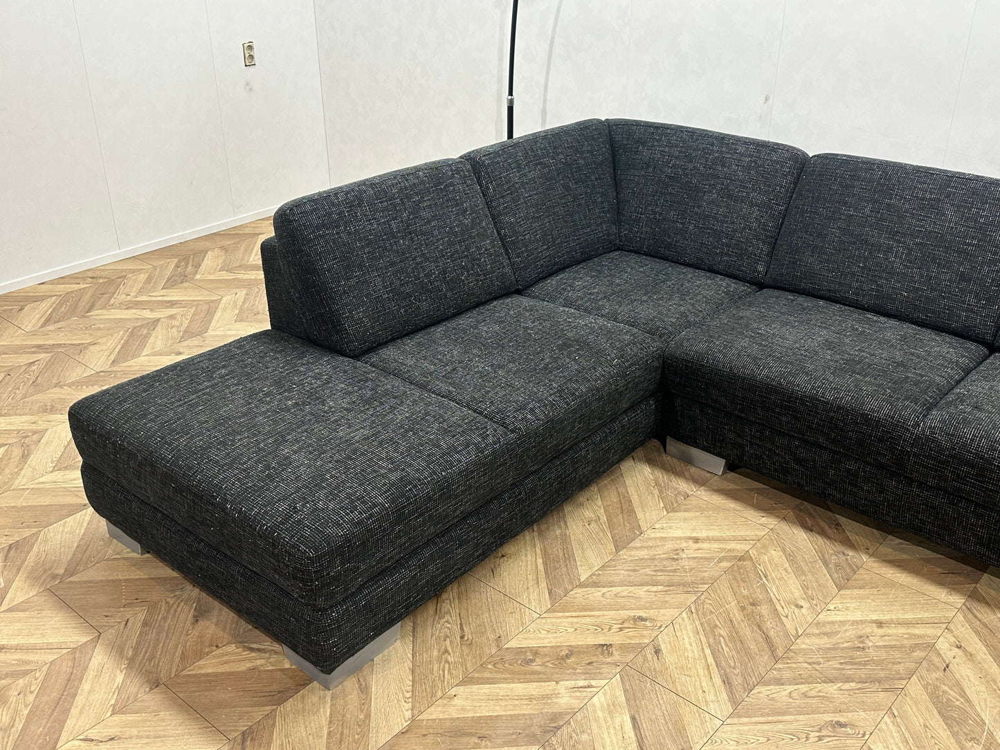 Antraciet Hoekbank ~ Verstelbare Armsteun