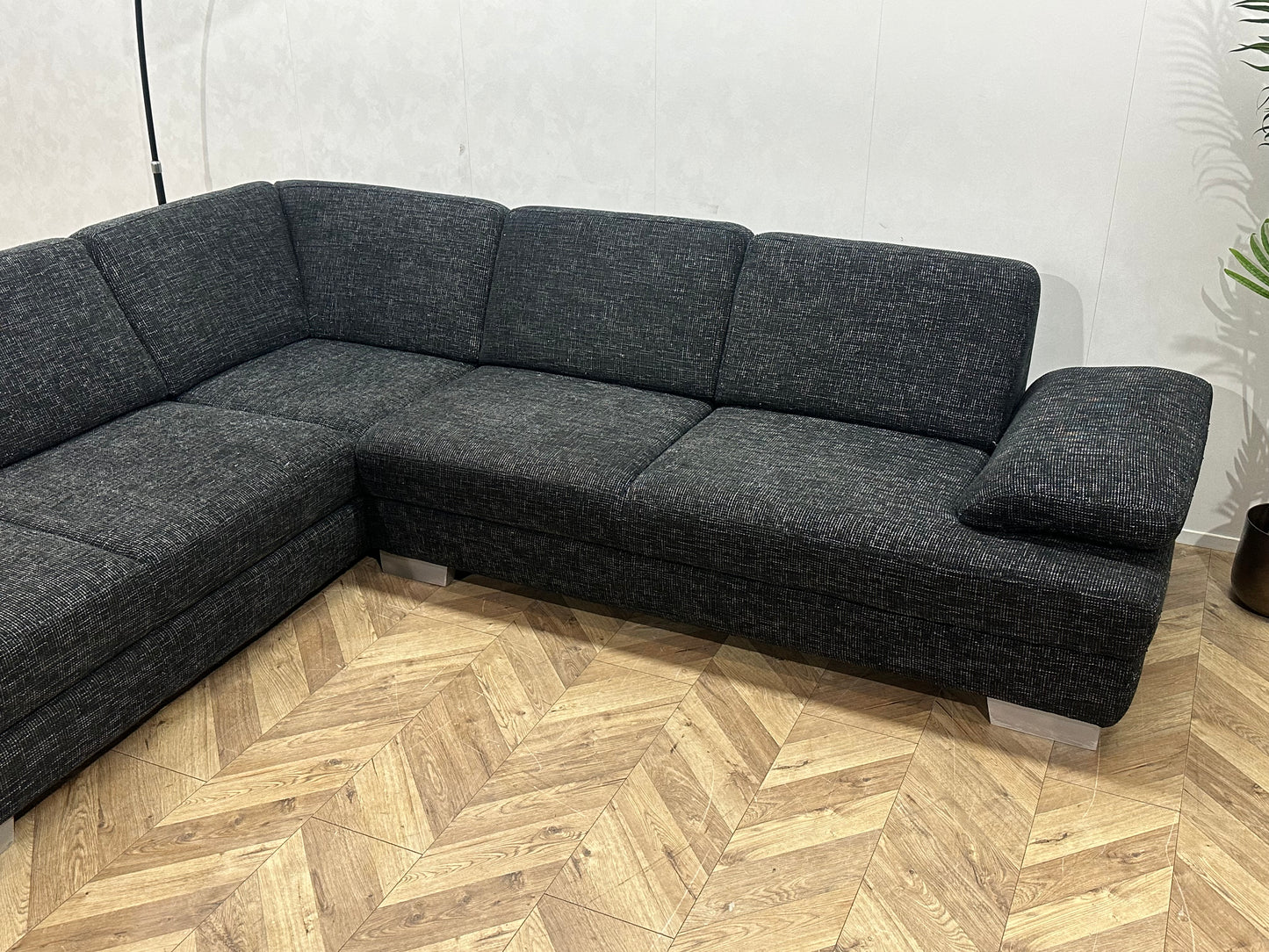 Antraciet Hoekbank ~ Verstelbare Armsteun