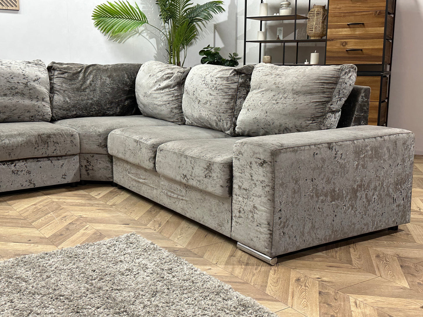 Grijze Velvet U Bank ~ Inruilvoordeel