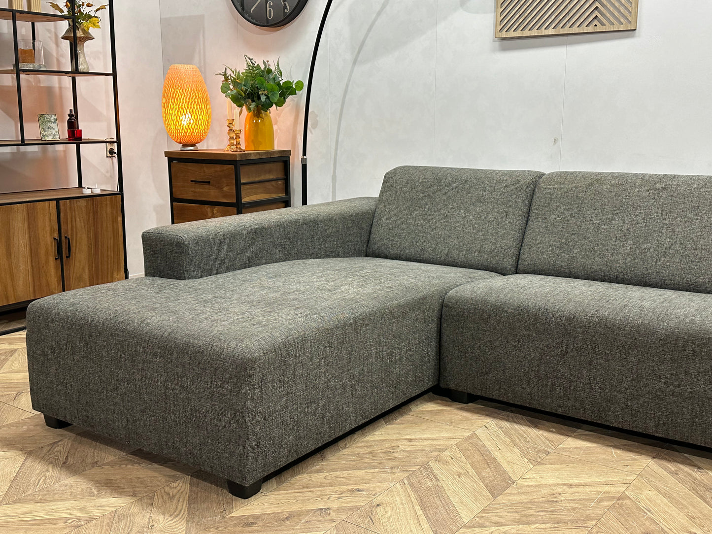 Grijze U Bank ~ Vaste Kussens