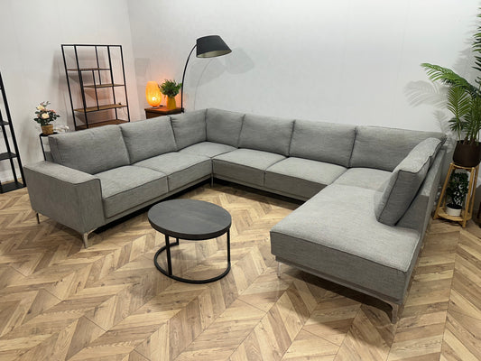 Licht Grijze U Bank ~ Losse Rugkussens Met Afneembare Hoezen