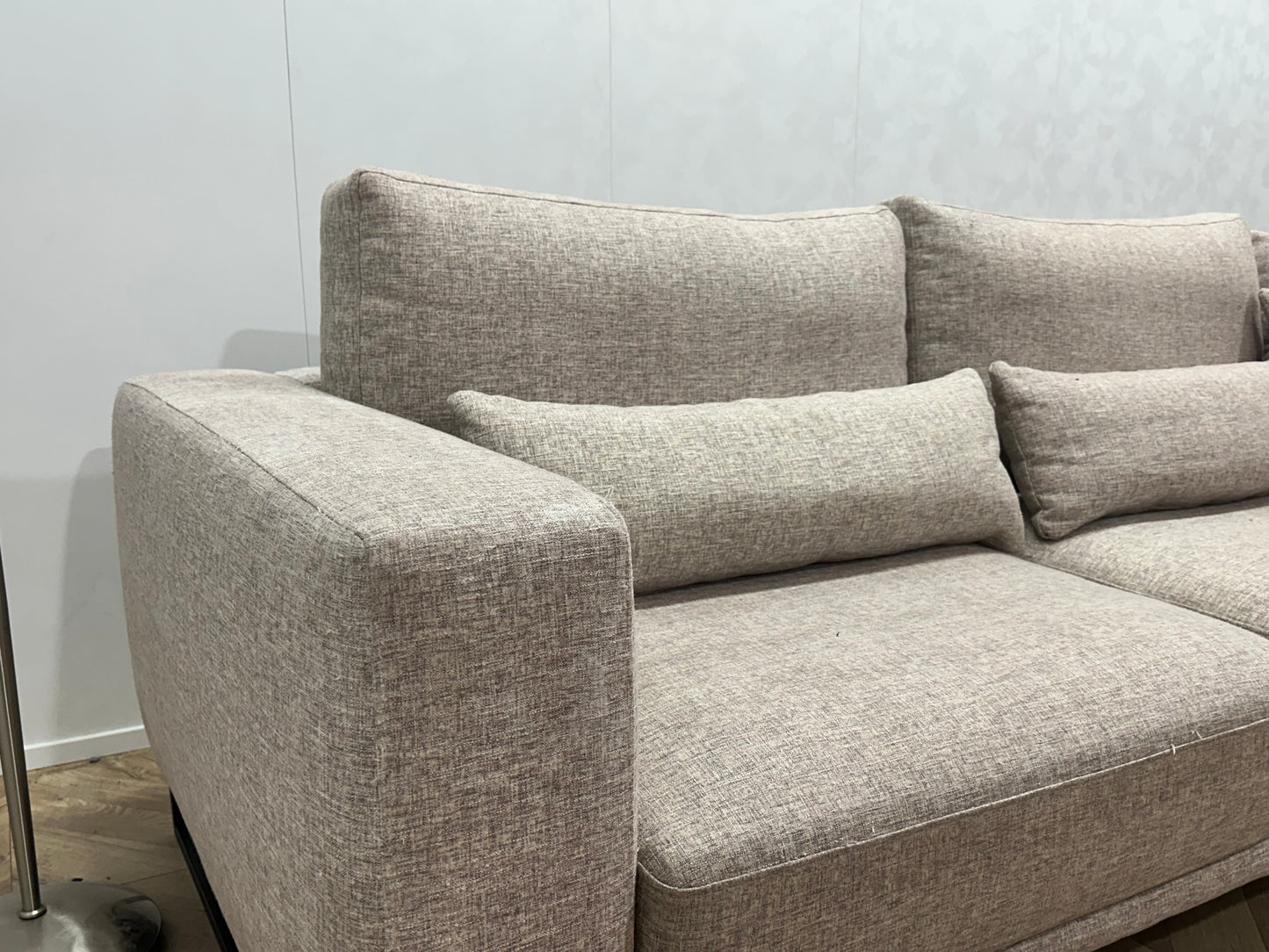 Crème Design Hoekbank ~ Losse Kussens Met Afneembare Hoezen