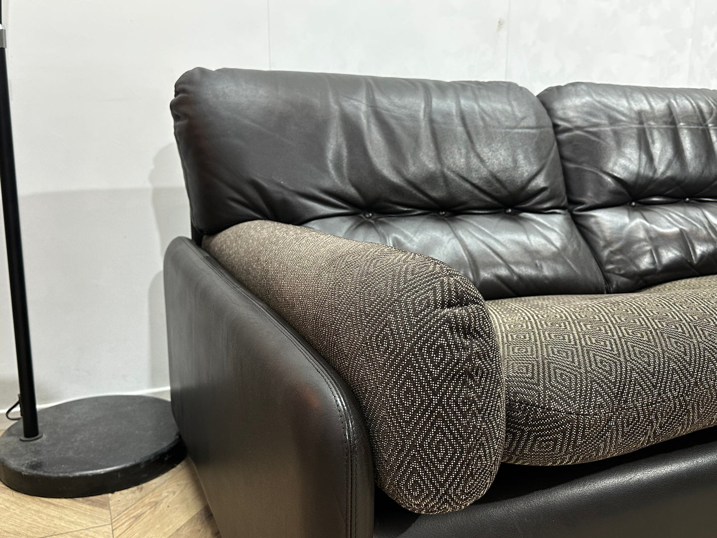 Bruine Echt Lederen Hoekbank ~ Losse Kussens Met Afneembare Hoezen